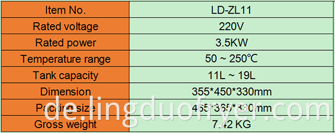 11l Single Electric Fryer Product Details